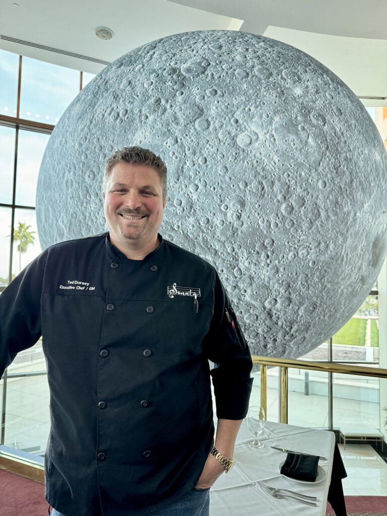 Head Chef Ted Dorsey and the moon