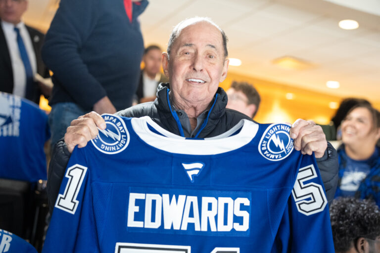 Bill Edwards Honored with Tampa Bay Lightning Community Hero Award for Exceptional Community Service
